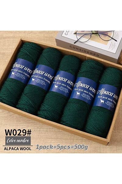 Choice 029 dark green 500g alpaca wool yarn, coarse yarn, hand woven to make ...