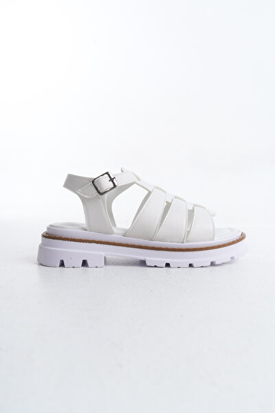 Redoxy Women's Special Design Thick Serrated Sole Cage Model Gladiator Sandals