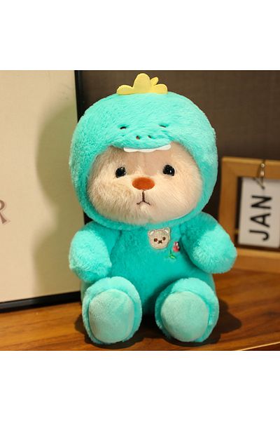 Choice About 25-27cm Green Dino Bear Ggy Kawaii Giant Bear Cosplay Panda Doll Creative Plush Toy Cartoon Zo
