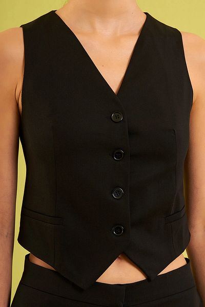 Womengrom Lefon Women's Fileto Pocket Straight Leg Vest Pants Set