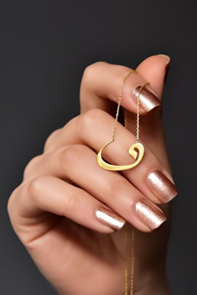 Papatya Silver 925 Ayar Gümüş Gold Kaplama Vav Kolye