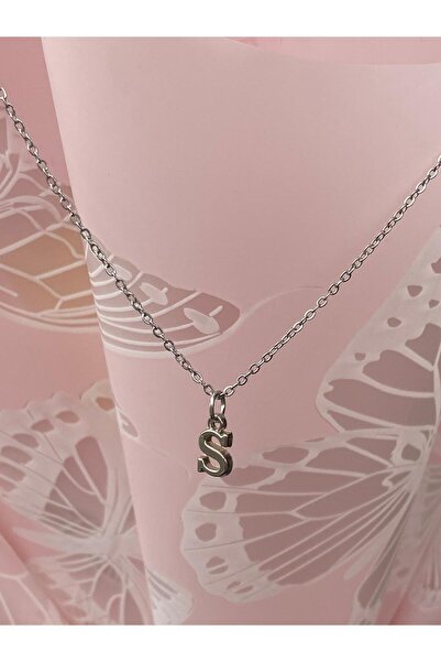 bijoux uniques S Harfli Çelik Kararmaz 316L Zarif Kolye