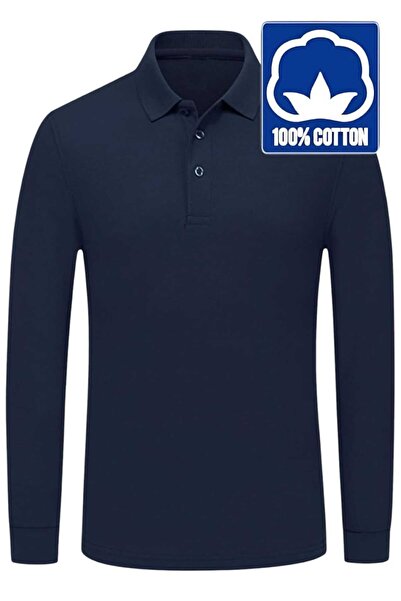 Uniquerrs Tricou cu gât polo pentru băieți - mânecă lungă, 100% bumbac, unifo...