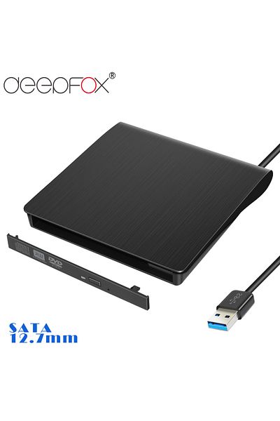Choice Black DeepFox 12.7mm USB 3.0 DVD Drive External Optical Drives Enclosure SATA to USB External Case F