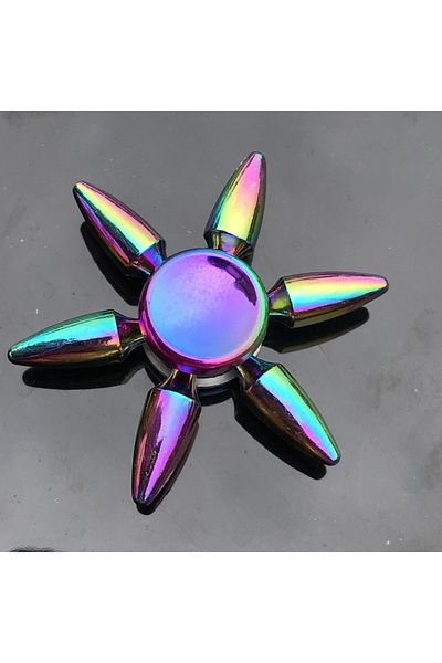 Choice 6 New Metal Rainbow Fidget Spinner Gradient Color R188 Mute Bearing EDC Hand Spinner Fingertip Gyro.