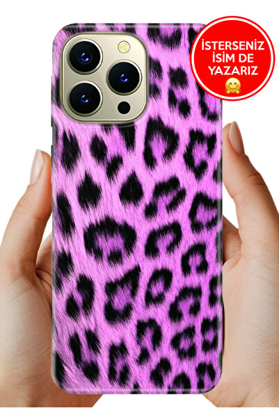 HİKİNG A43 - A48 Uyumlu Kılıf Desenli Baskılı Kamera Korumalı Silikon Mor Kürk