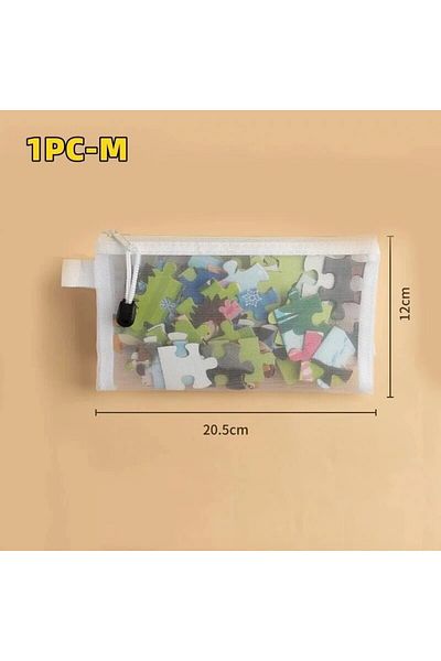 Choice 1PCS M 1-3PCS Storage Bag Mesh ZipperToy Building Block Puzzle Sub-package Children Particle Zipper