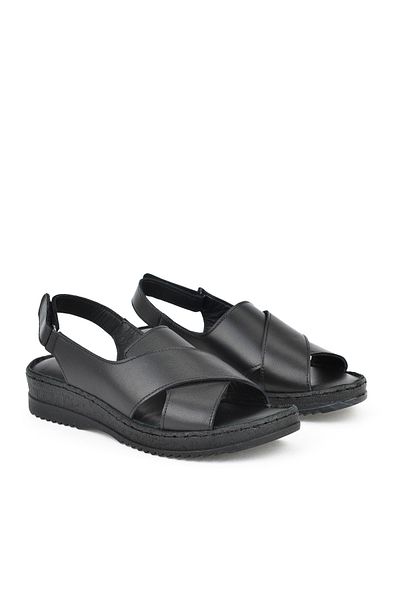 Ziya Sandale negre de damă din piele naturală 1511051 Z036