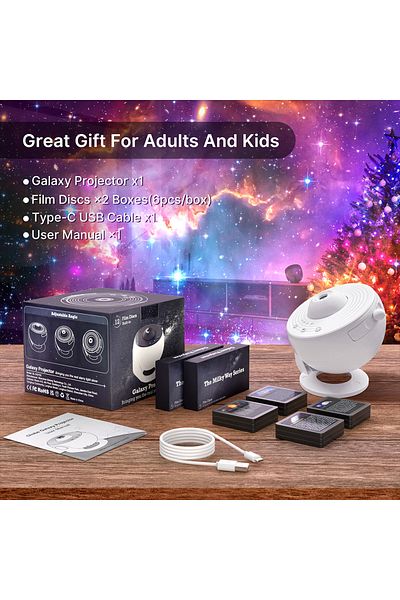 Choice USB Plug pure white Mexllex HD Starry Sky Globe Galaxy Projection Night Light, White Planetarium LED