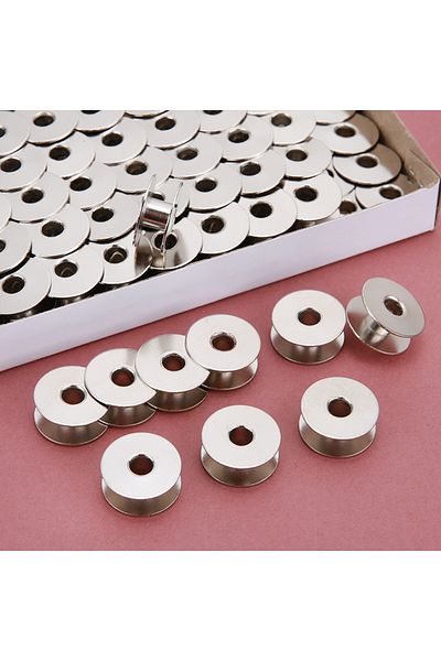 Choice 50 Pcs 10/20/50pcs Computer Flat Sewing Machine Wire Bobbin Plane Line Aluminum Bobbin Core Line Shu