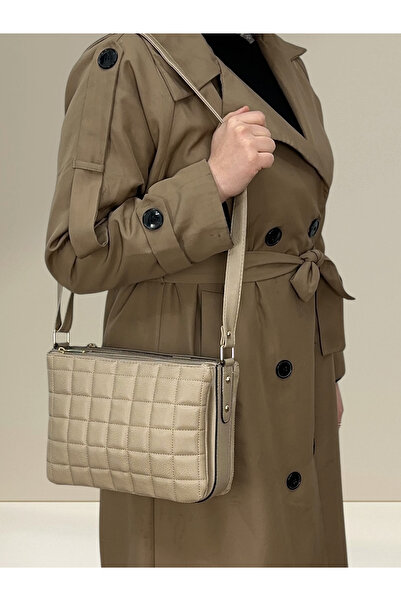 MOTTO Kapitone Üç Gözlü Kadın Çanta