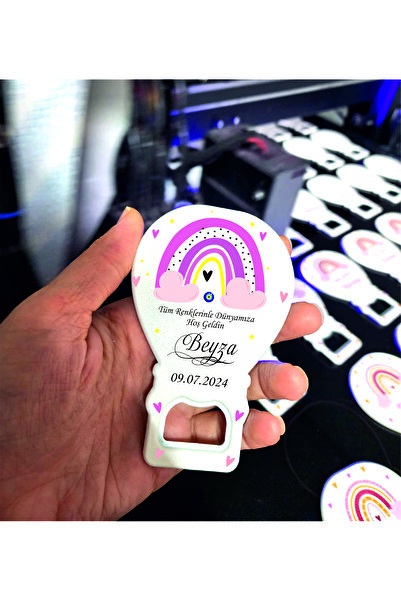 Hobi Tuning Gökkuşağı Temalı Balon Açacak Magnet, Kız Bebek Erkek Bebek Magne...