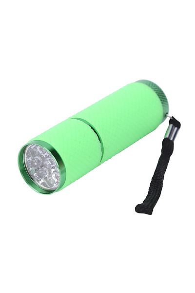 Choice Green Mini Torch 9 Led Flashlight For Children Adult Aluminum Alloy Night Fishing Led Torch With Lan