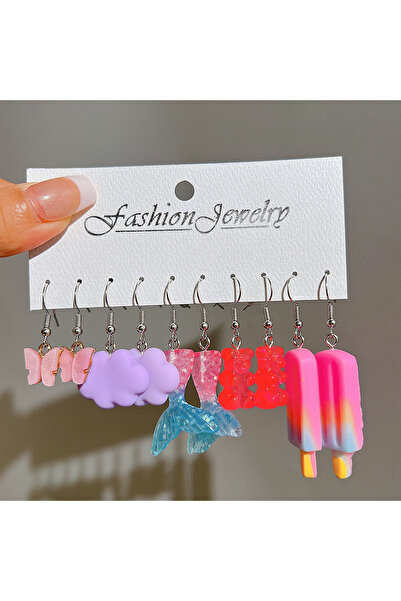 Choice AY5870101 مجموعة أقراط أنيقة من مشروبات الفاكهة الحلوة للنساء، طعام لط...