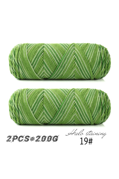 Choice 24 زهرة خضراء، قطعتان من خيوط الصوف الملونة المصنوعة من القطن الحليبي ...