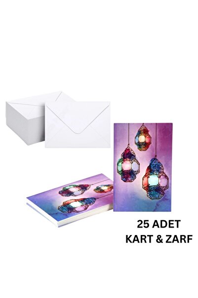 roco paper Ramazan Fener Temalı Hediye ve Tebrik Kartı (6x8 Cm) & Beyaz Zarf ...