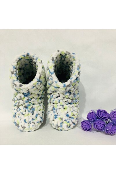 Selen elişi kadife çocuk panduf 19-20 numara