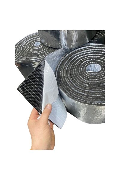 BantMarketim Rubber Tape Auto Sound Insulation 9mm Aluminum Foil 10 cm X 10 Meters