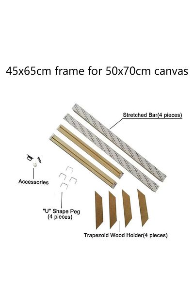 Choice 45x65cm 30x40 40x60 50x70cm Canvas Frame Wooden Frames Wooden Photo Oil Painting Canvas Diamond Pain