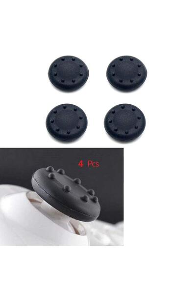 SFL Product 4 adet Siyah Noktalı Silikon Joystick Koruyucu PS3/PS4/PS5/Xbox O...