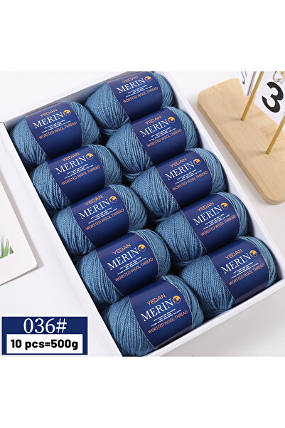 Choice 36 غزل صوف ناعم أزرق ضبابي 500 جرام، حياكة يدوية الصنع، ملابس رجالية و...