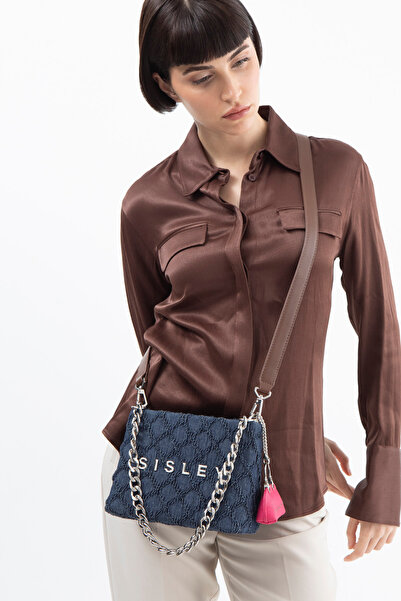 Sisley حقيبة كتف نسائية - كحلي SLY065