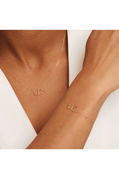 Isabel Bernard Cadeau D'isabel 14 Karat | Gold Halskette Und Armband Geschenksets Ib90130