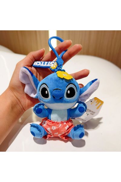 Disney HWJD2192-11cm Original Disney Toy Story Stitch Kawaii Winnie Lotso Plush Doll Cartoon Stuffed Anime
