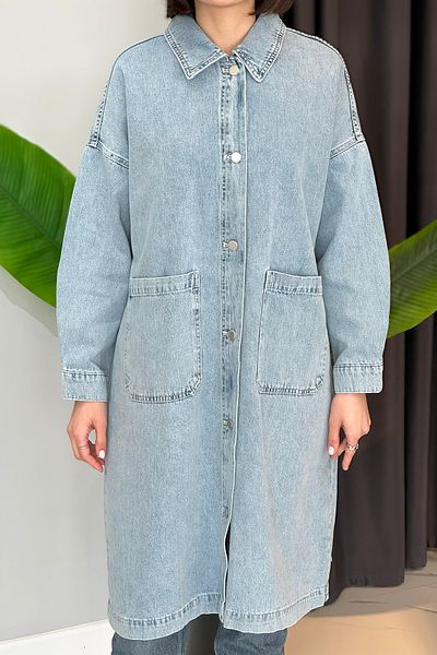 REMSA 34662 Jachetă de blugi oversize albastră