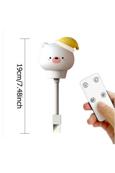 Choice Blue USB Night Light LED Chlidren Cute Cartoon Night Lamp Bear Chick Kitten Remote Control for Baby