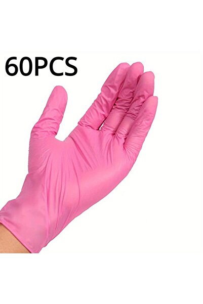 Choice M 60PCS XS/S/M/L Pink Nitrile Gloves Disposable Household Gloves Elast...