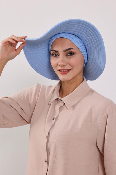Aisha's Design Removable Combed Bonnet Turban with Bow Knot on the Back, S-4