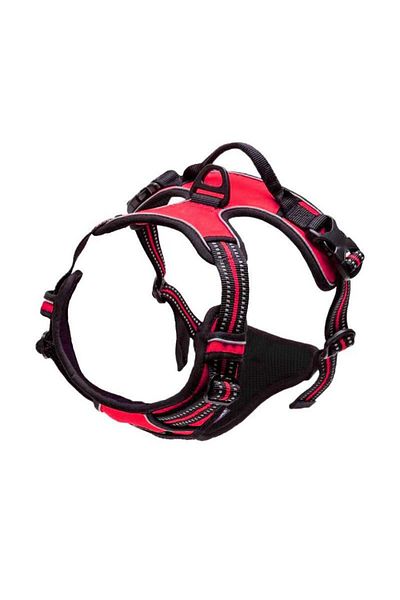 Choice M Red No Pull Dog Harness Front Clip Heavy Duty Reflective Easy Control Handle For Large Dog Walking