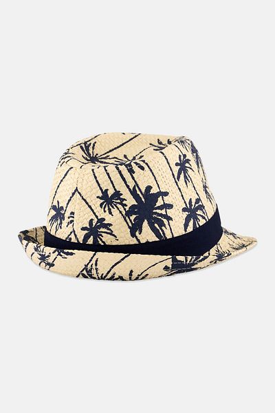 Andy & Evan Toddlers Boy Graphic Buckle Hat, Beige