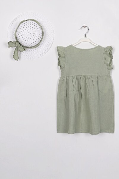 zepkids Buttoned Front Colorful Girl's Dress