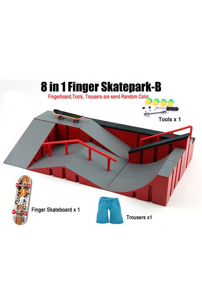 Choice 8B Finger Skateboard Big Scene DIY Mini Park Finger Skatepark Ramp Track Stairs Venue Combination In
