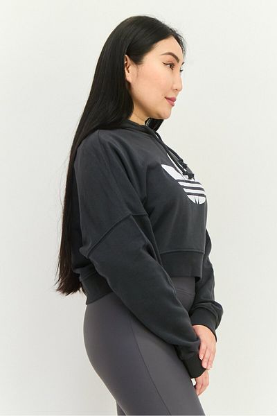 adidas Women Sportswear Fit Long Sleeve Outdoor Hoodie, Charcoal