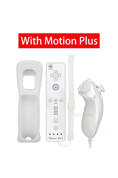 TECTINTER WW With MP 1 pair Remote Compatible Nintendo Wii Console Wireless Gamepad Controller Nunchuck Remote