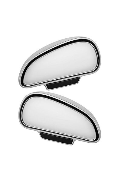 Choice 2PCS  Silver Car Blind Spot Mirror 360-degree Adjustable Blindspot Mirror Side Mirror Rearview Auxil