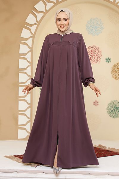 Neva Style Φερμουάρ Dusty Rose Hijab Abaya 45295GK
