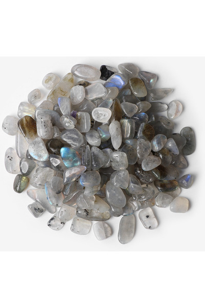 Choice 100 جرام من حجر اللابرادوريت الطبيعي، أحجار الحصى، بلورات الكوارتز، مع...