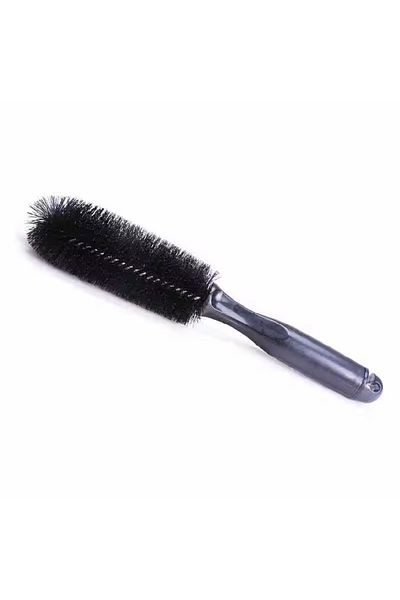 Choice Black Simple Handle Car Wheel Brush Soft Bristle Tire Steel Ring Detail Cleaning Brush Car Washing S