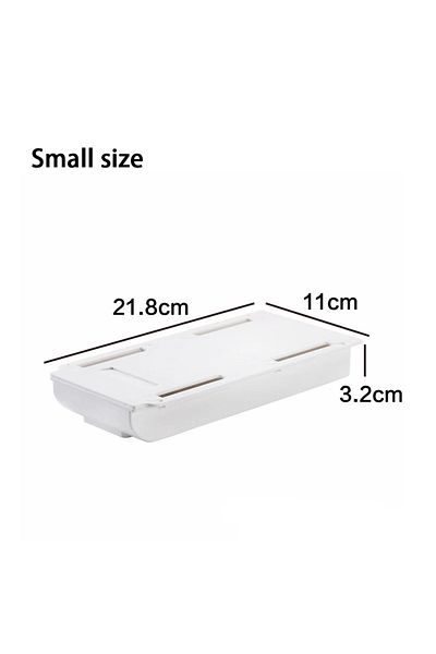 Choice 1pcs White-s Hidden Storage Box Desk Storage Drawer Self-adhesive Plastic Table Storage Holder Simpl