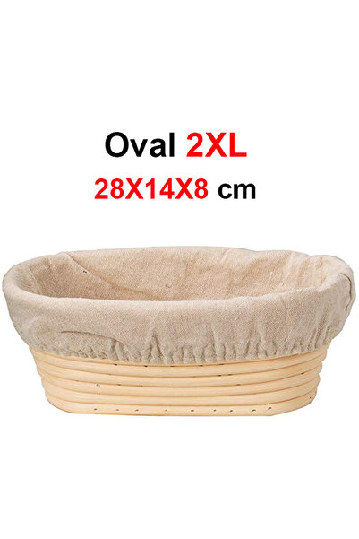 Choice سلة تخمير الخبز المصنوعة من الخيزران الطبيعي البيضاوي مقاس 28×14×8 من UPORS، سلة تخمير العجين المصنوعة من الخيزران الطبيعي البيضاوي