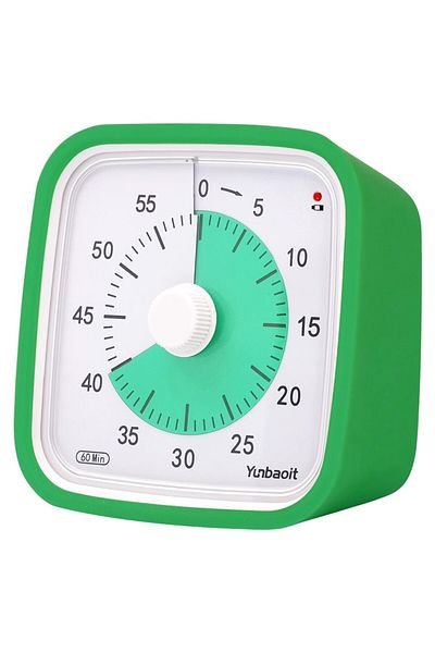 Choice VT01-GREEN-GREEN Yunbaoit Upgraded Visual Timer with Protective Case, 60 Minute Silent Countdown Tim