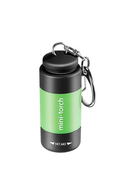 Choice 1 Green USB Rechargeable LED Multifunctional Strong light Pocket Keychain  Flashlight Waterproof Out