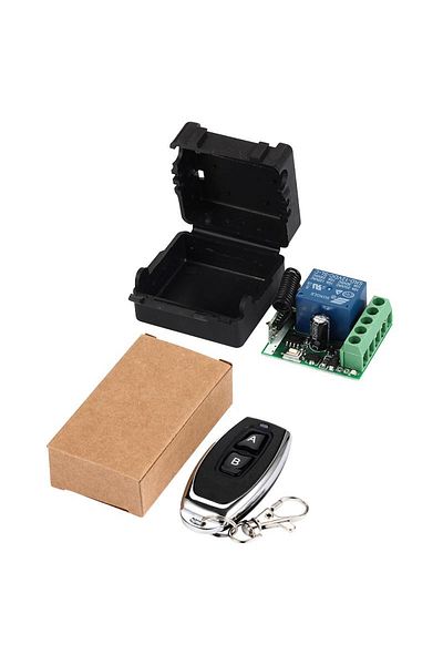 GERMA 1 RC and 1 Receiver GERMA 433Mhz Universal Wireless Remote Control Switch DC 12V 1CH relay Receiver