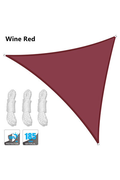 Choice مظلة شمسية مثلثة الشكل مقاومة للماء مقاس 360x360x360 سم باللون الأحمر ...