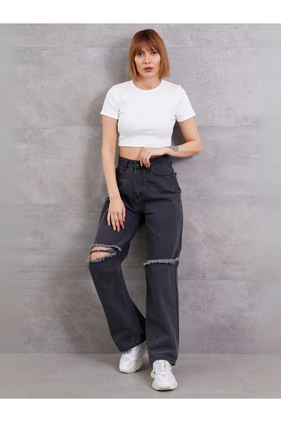 Rhythm Clothing Women's Casual Crop Body with Rib, Rib, Crew Neck, Short Sleeves