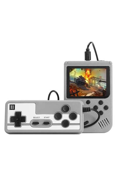 Choice Gray-Doubles Retro Portable Mini Handheld Video Game Console 8-Bit 3.0 Inch LCD Color Kids Game Play